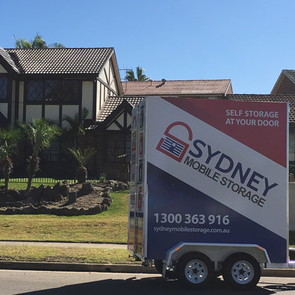 Mobile Storage Taxi Box From Palmers Out Side A Sydney Home